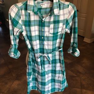 EUC Girls Soft Plaid Shirt Dress - XL